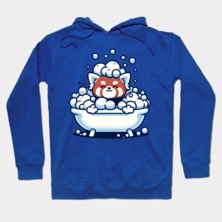 Bubbly Bliss: Red Panda's Bath Time Hoodie